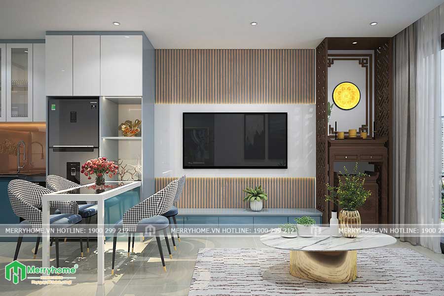 Thiết kế nội thất chung cư mini hiện đại, thông minh Phong-khach-can-ho-mini-phong-cach-hien-dai