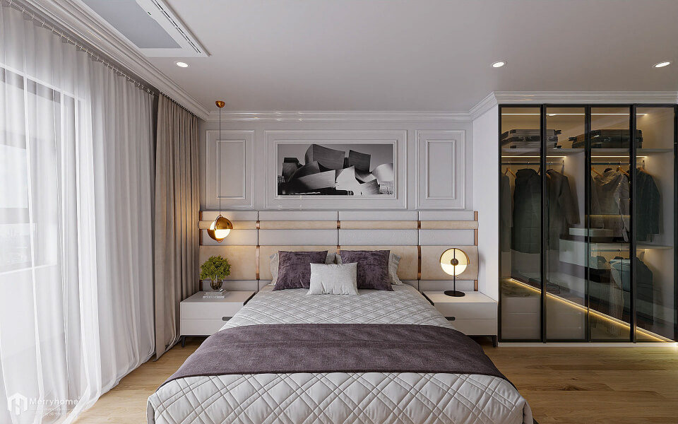 Mẫu thiết kế cải tạo căn hộ 3 phòng ngủ phong cách Tân Cổ Điển