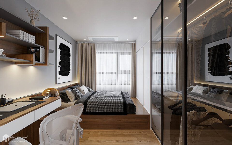 Mẫu thiết kế cải tạo căn hộ 3 phòng ngủ phong cách Tân Cổ Điển