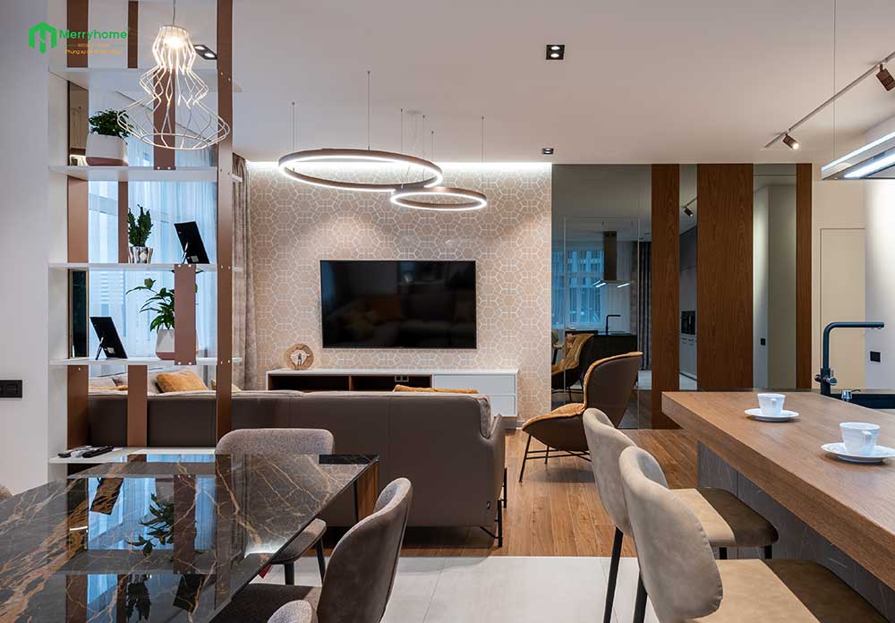 Thiết kế ánh sáng trong nội thất phòng khách chung cư hiện đại