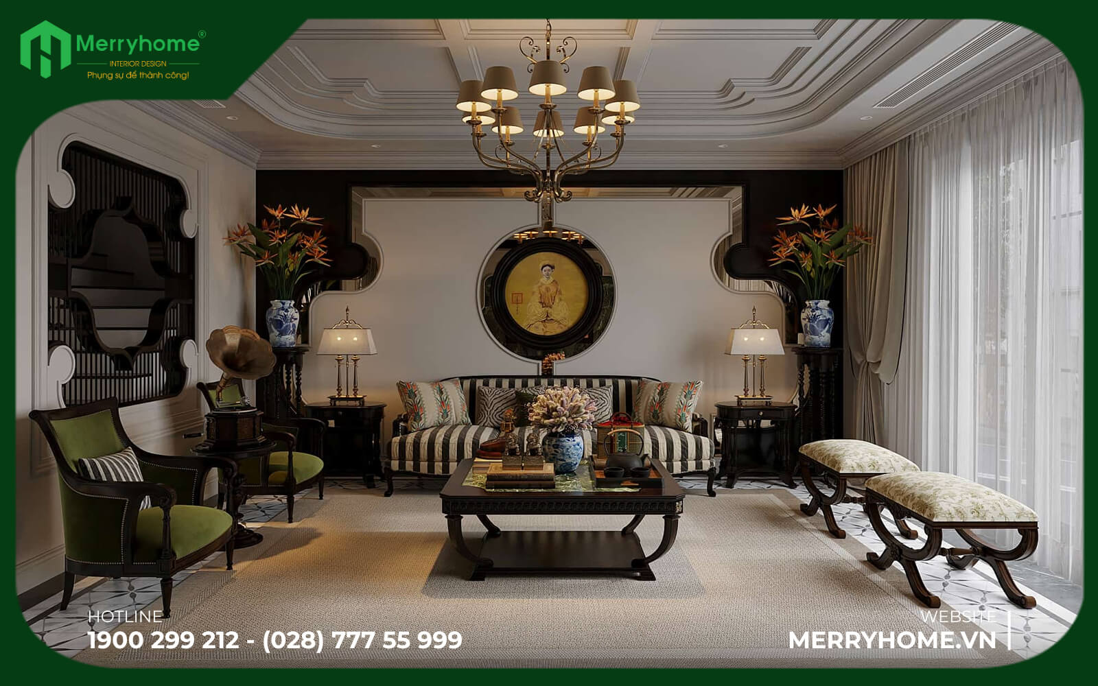 Thiết kế nội thất biệt thự phong cách Indochine (Đông Dương)