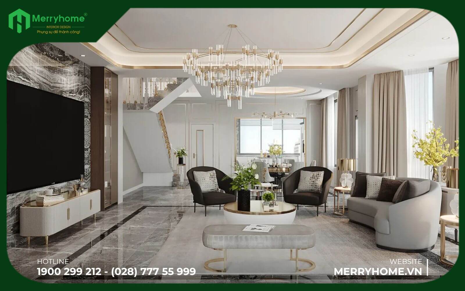 Thiết kế nội thất chung cư phong cách Luxury
