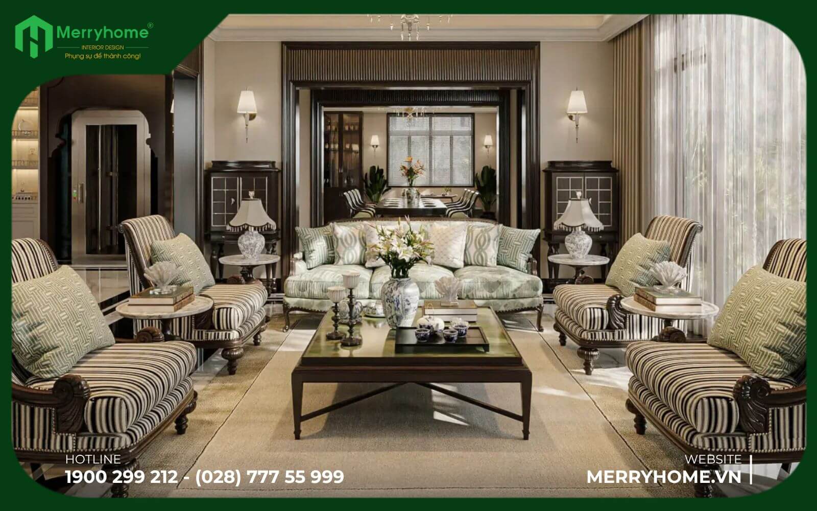 Thiết kế nội thất chung cư phong cách Indochine