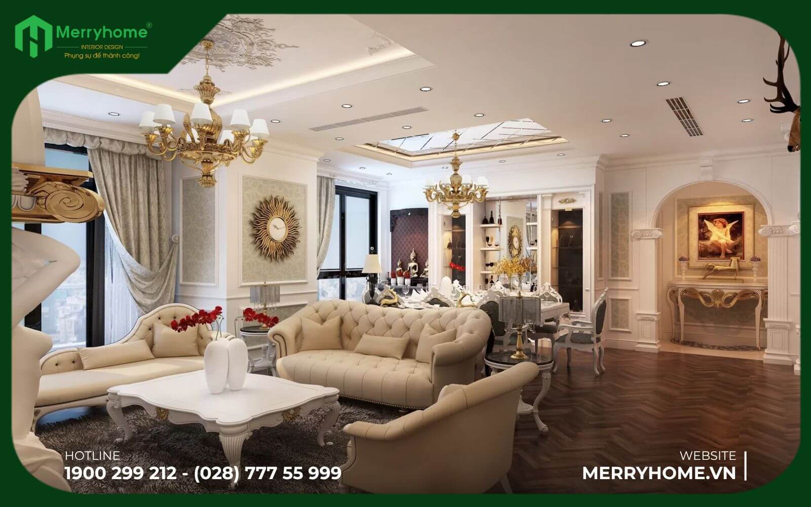 Thiết kế nội thất căn hộ chung cư trên 90m²