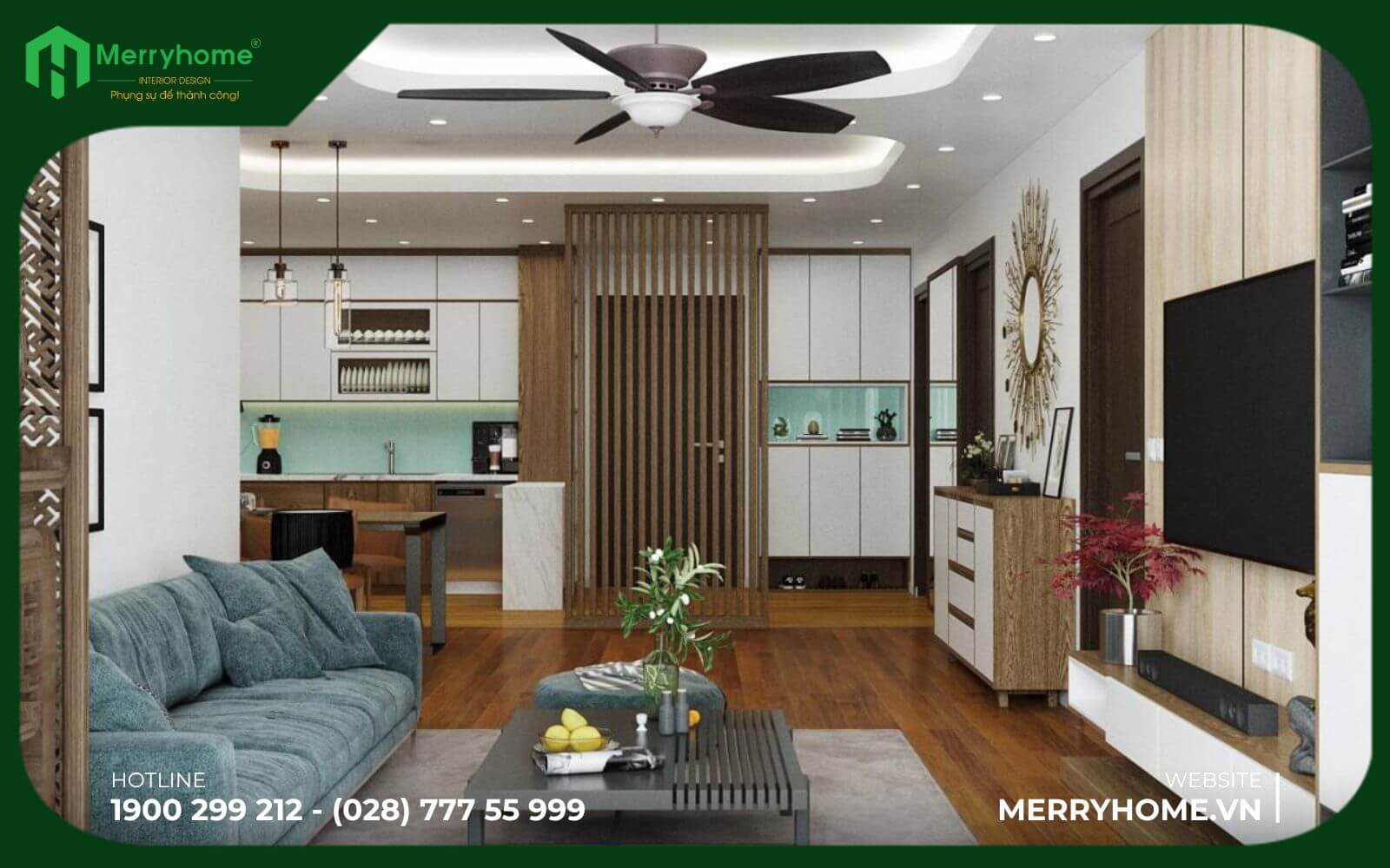 Nội thất phòng khách căn hộ chung cư