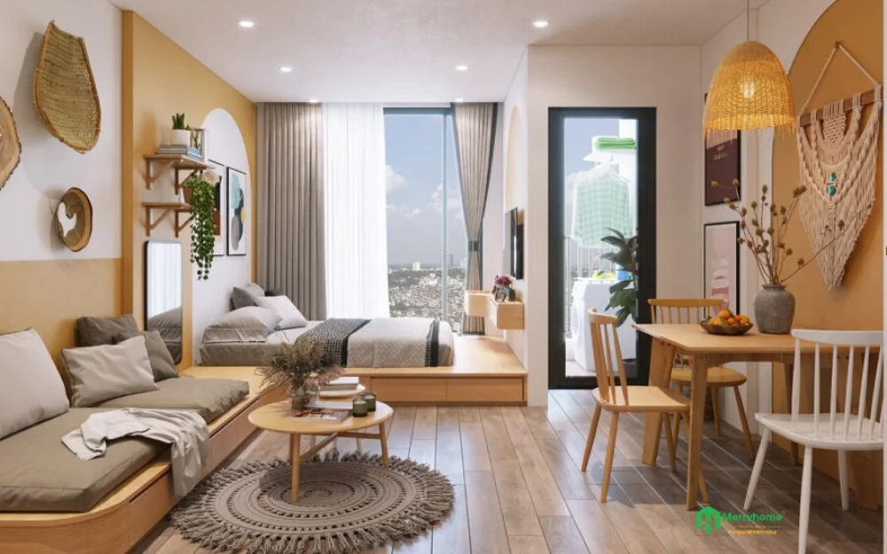 Không gian mở kết hợp phân tách linh hoạt tạo sự thông thoáng