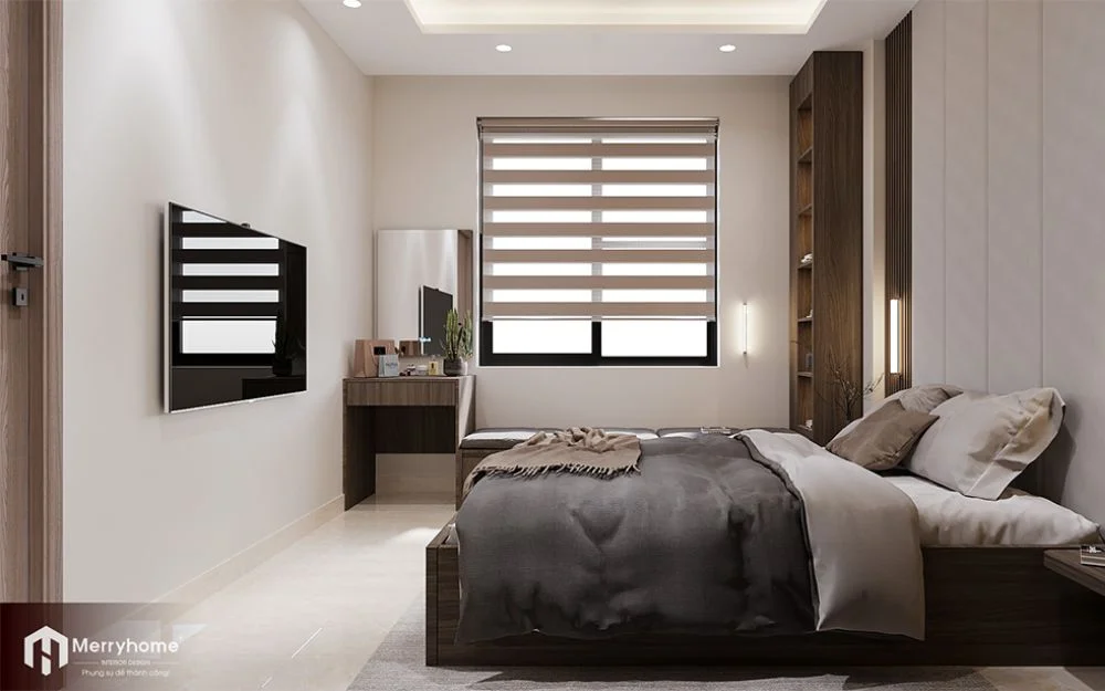 Thiết kế nội thất chung cư 62m2 phòng ngủ 
