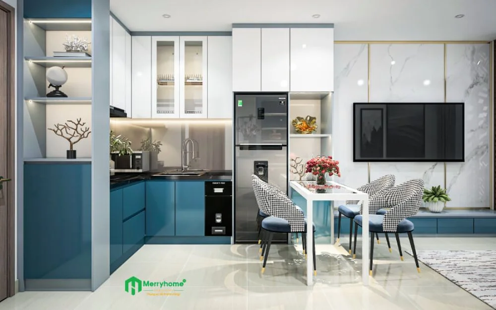Phòng bếp căn hộ Vinhomes Smart City 1 phòng ngủ