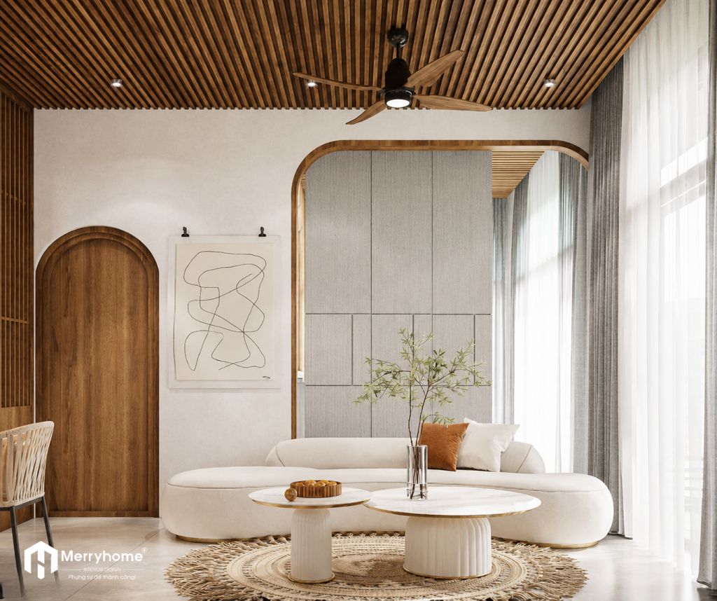 Mẫu thiết kế nội thất phòng khách phong cách Scandinavian