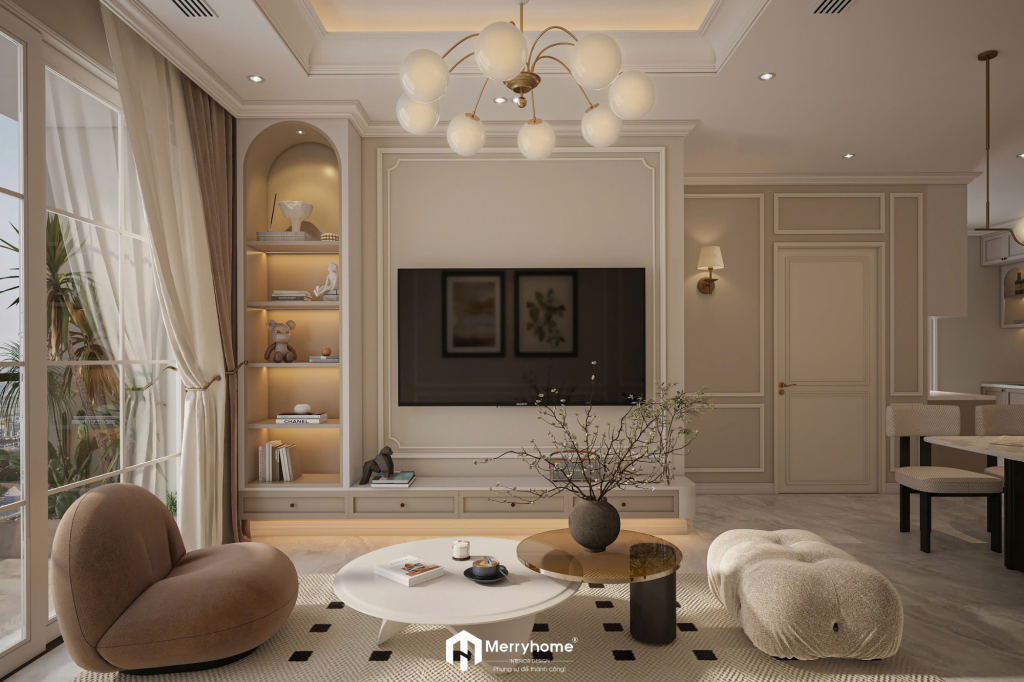 thiết kế nội thất căn hộ 3PN
