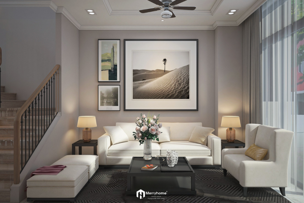 Phối cảnh 3D nội thất phòng khách