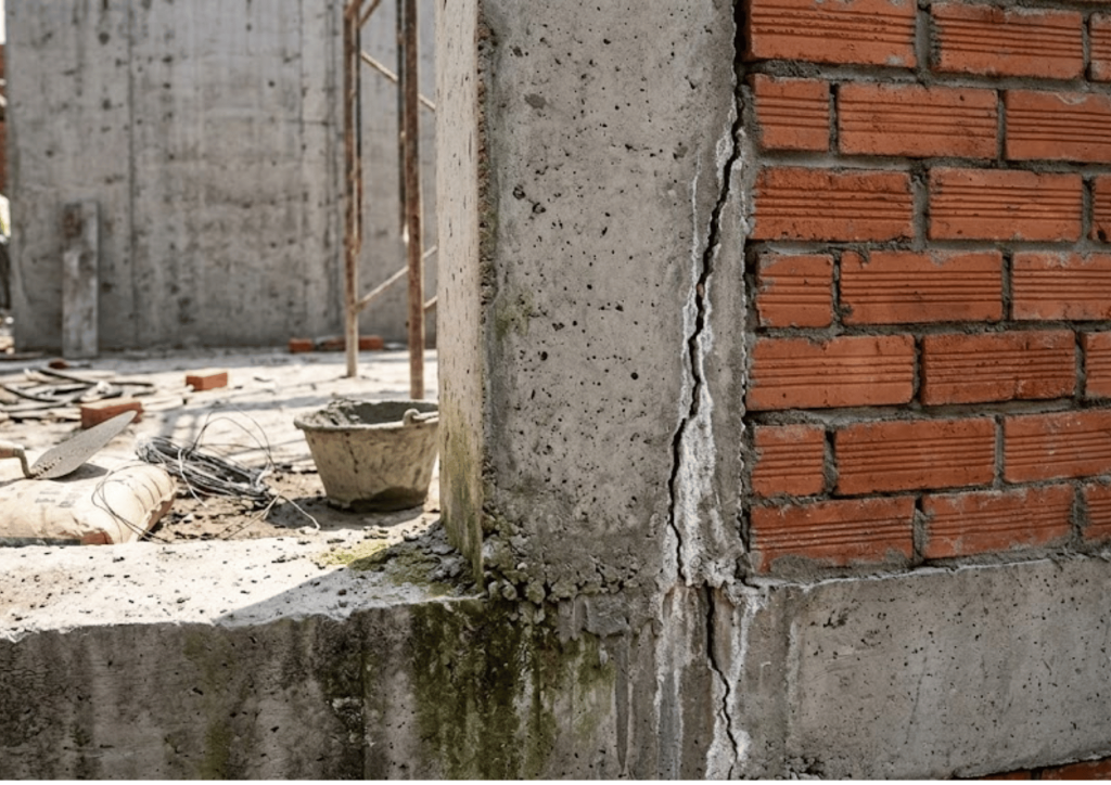 Nhà mới xây bị nứt tường